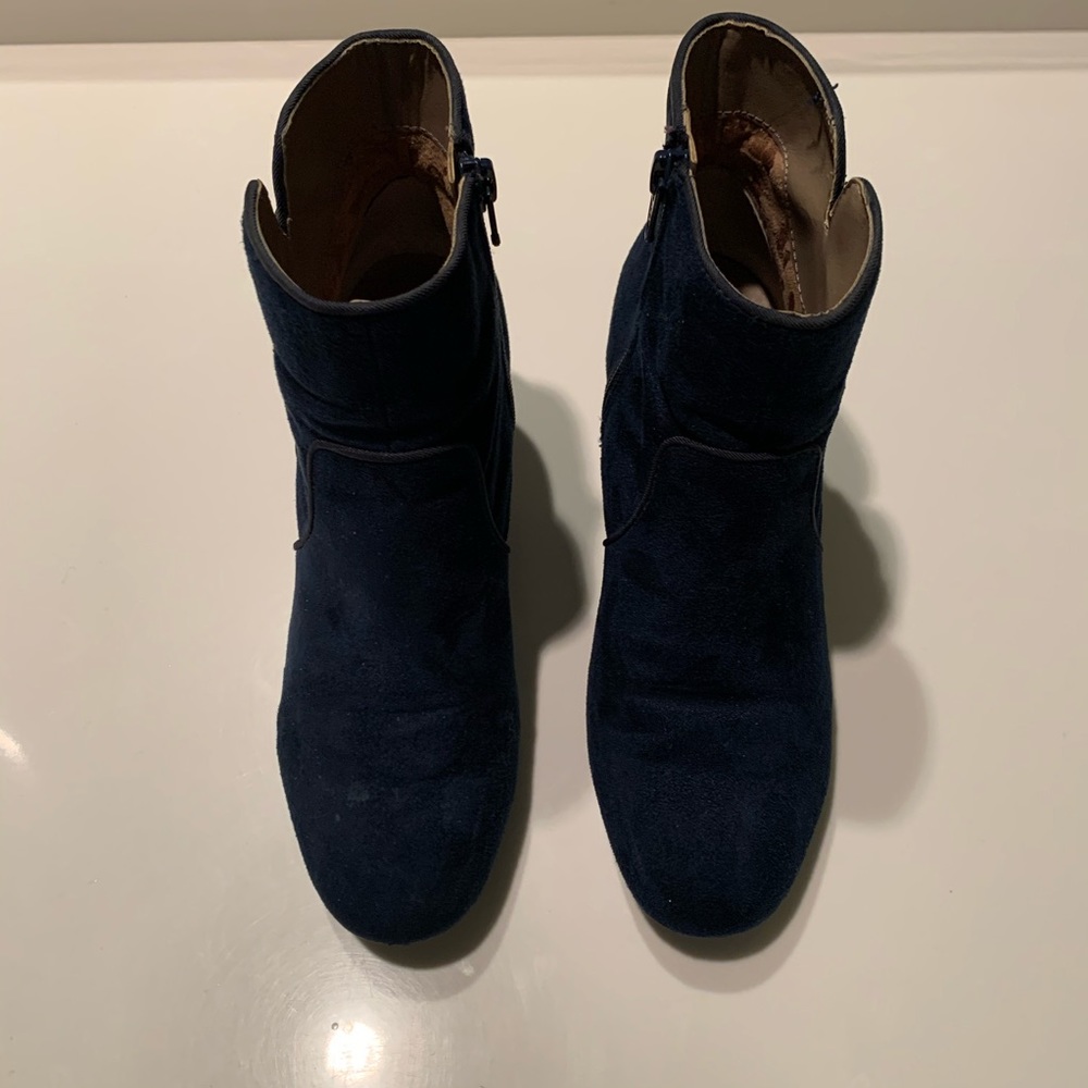 White Mountain Blue Suede Bootie